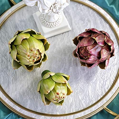 4pcs Lifelike Artificial Artichoke Decor for Home Kitchen Party
