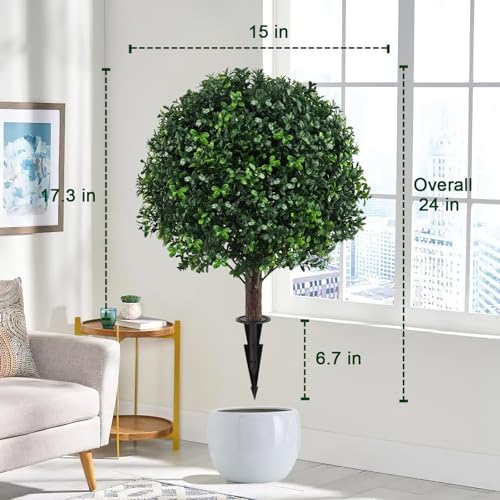 Artificial Boxwood Topiary Ball Set of 2 UV Resistant