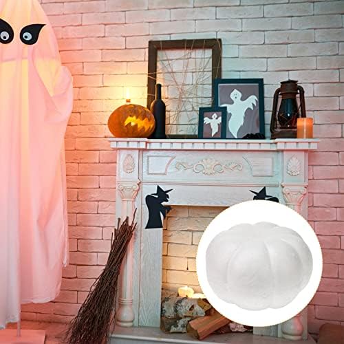 White Foam Pumpkins for Halloween and Fall Decor