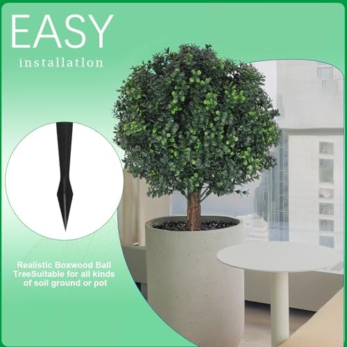 Shinoske 23 Inch Artificial Boxwood Topiary Balls Set of 2