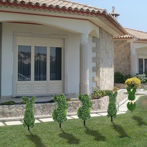 Easter Bunny Artificial Topiary Tree Decor