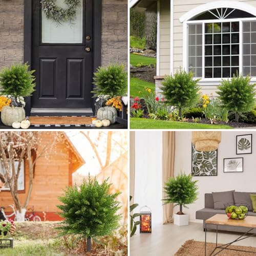 236 Inch Artificial Cypress Topiary Set of 2