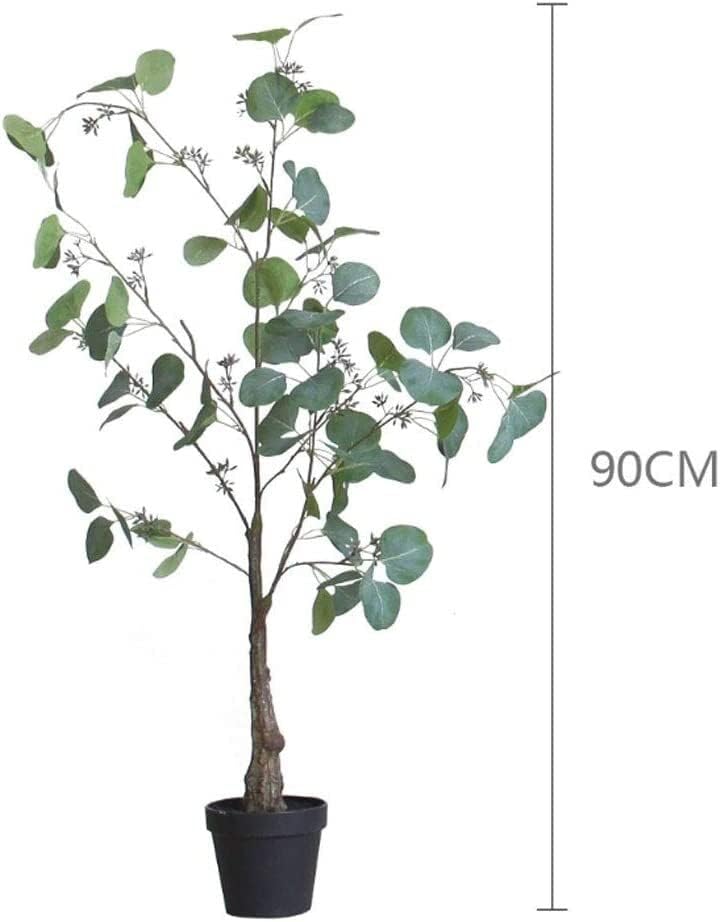 Eucalyptus Artificial Tree 90cm Plastic Pot Indoor Outdoor