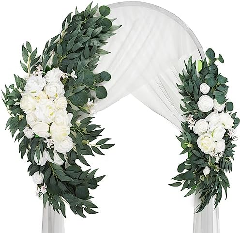 2 Pack Artificial Wedding Arch Flowers Set