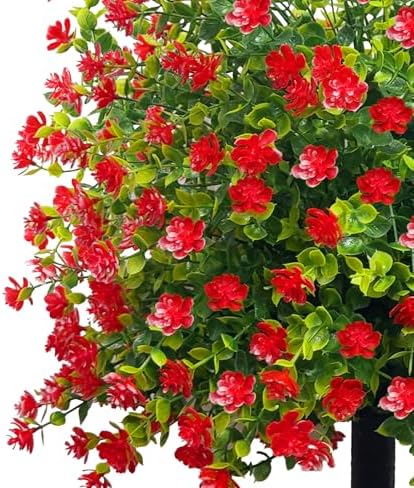 YUGYUM Artificial Topiary Boxwood Rose Balls 23 Set of 2