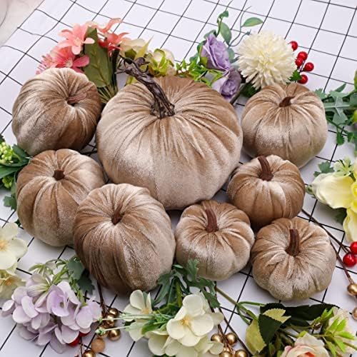 8pcs Artificial Halloween Pumpkin Decorations