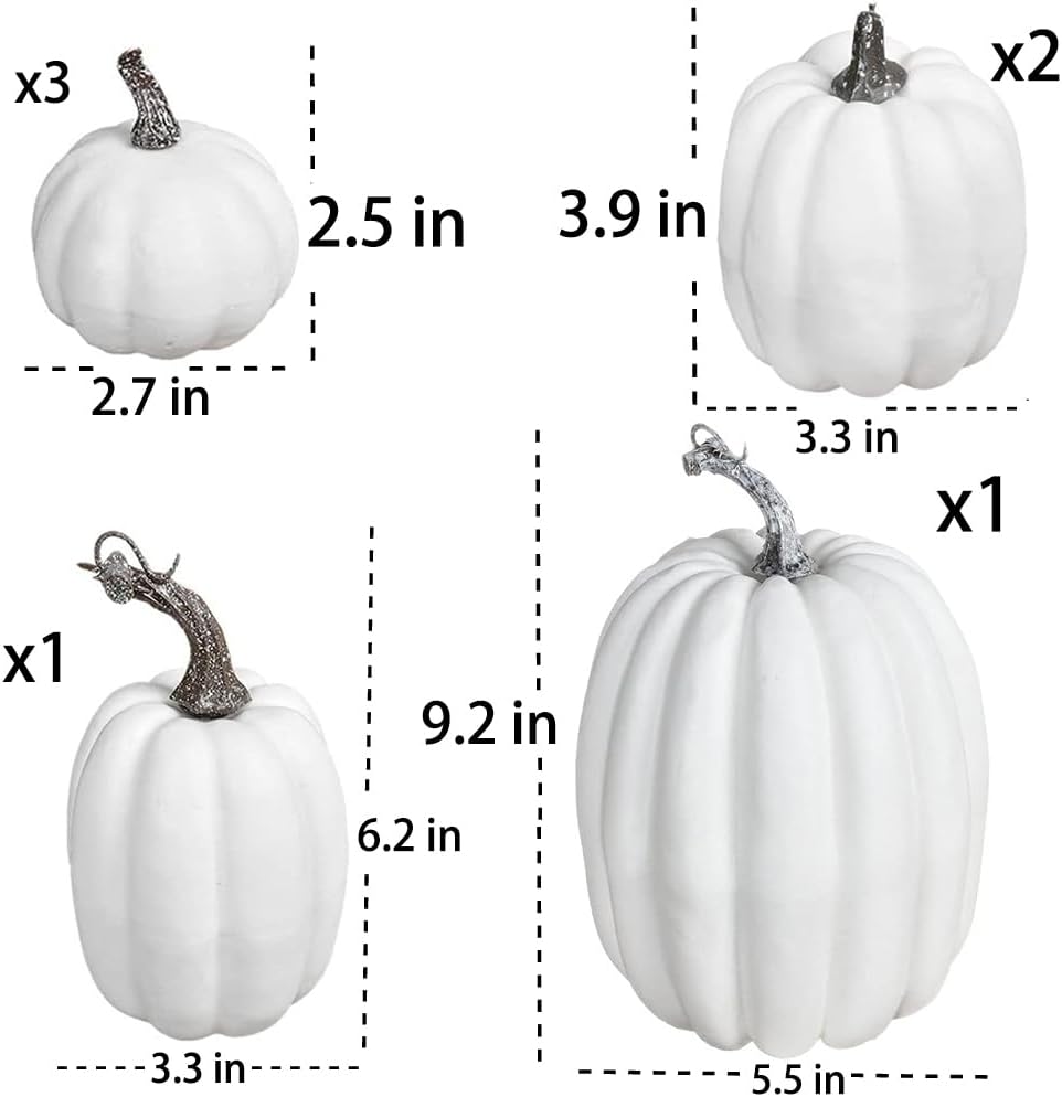 WESAPPINC Artificial Pumpkins 14PCS for Fall Decor