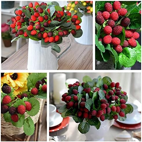 M2cbridge Artificial Raspberry Decor Set