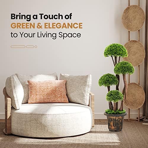 Goplus Artificial Cypress Topiary Ball Tree 2 Pack 3 Ft