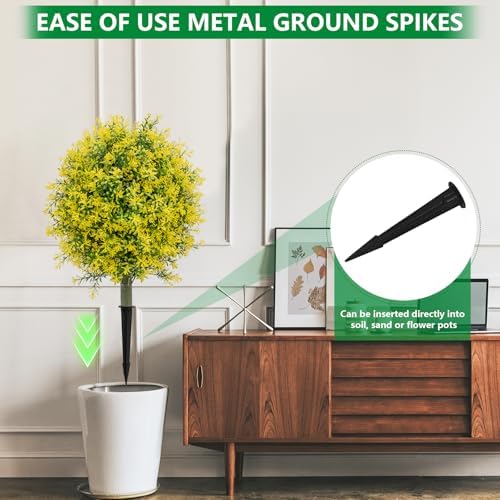 UNADRA Artificial Topiary Ball Plants Set of 2 236 Inch