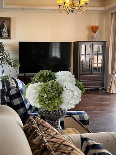 5 Pcs 20 Inch Artificial Hydrangeas with Dried Touch