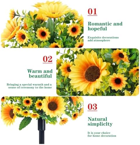 21 Inch Sunflower Artificial Topiary Tree Outdoor Decor