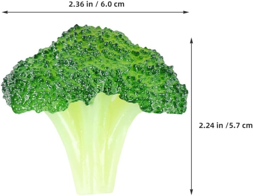 VOSAREA 4Pcs Artificial Broccoli for Home Kitchen Decor