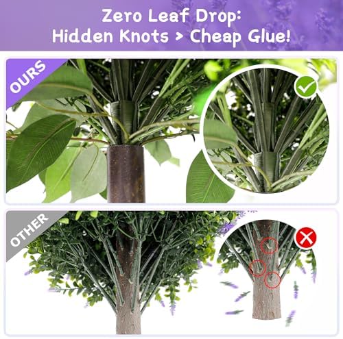 TONAHUTU 28 Artificial Boxwood Lavender Topiary Ball
