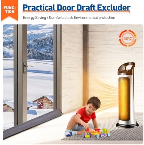MAGZO Door Draft Stopper 32 Inch Gray