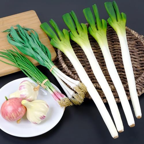 LUOZZY Artificial Green Onion Model Realistic Fake Scallion Photo Prop