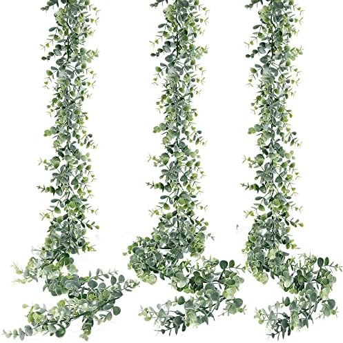 Sggvecsy Artificial Eucalyptus Garland 3 Pack