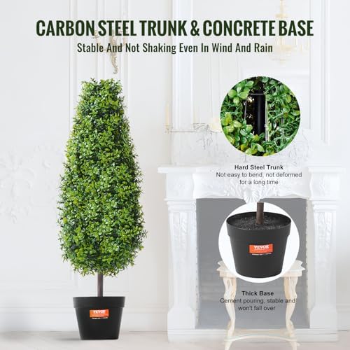 VEVOR Artificial Boxwood Topiary Tree 36 Inch 2 Pack