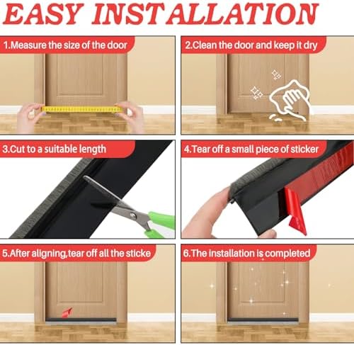 2 Pcs Door Sweep with Brush and Self Adhesive Seal