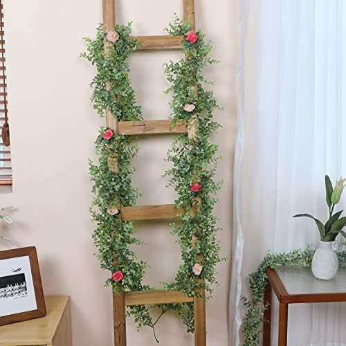 Dolicer 2 Pack Artificial Eucalyptus Garland Grey Green