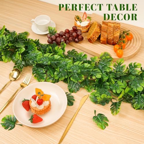 Dolicer 4Pcs Artificial Monstera Leaf Vines Hanging Garland