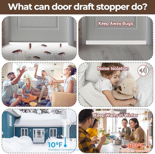 Ohuhu Door Draft Stopper 39 L x 2 W Weather Stripping Seal