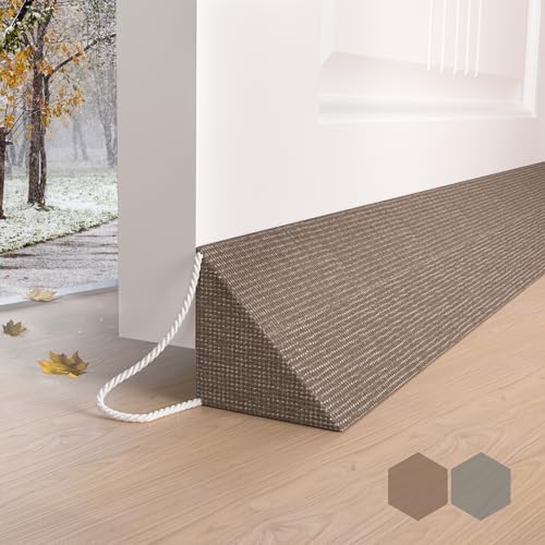 SYIPO Triangle Door Draft Stopper 354 Inches Brown