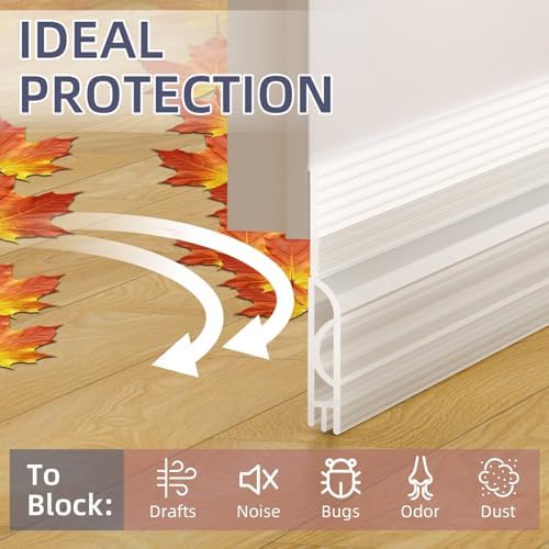 OXRQ Door Draft Stopper 78 Inch Transparent Seal