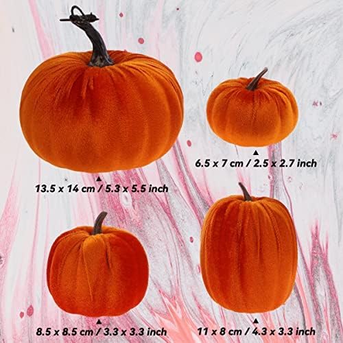 8pcs Artificial Halloween Pumpkin Decorations