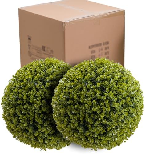 Garvee Artificial Topiary Balls 21 Inch 2 Pcs