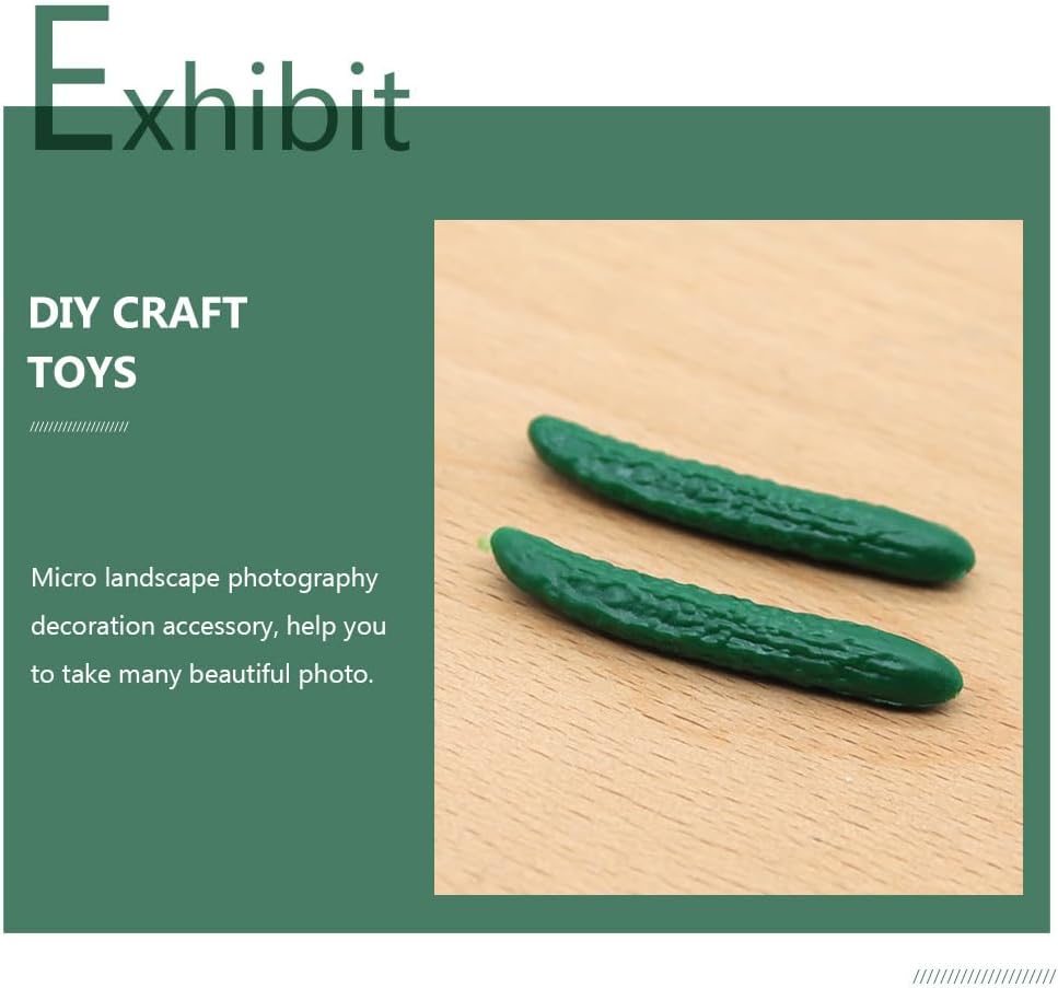 20Pcs Miniature Cucumber Models for Dollhouse Decor