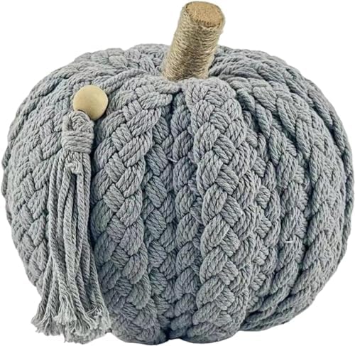 Lindagary Harvest Faux Pumpkins Artificial Pumpkin Gray Decor