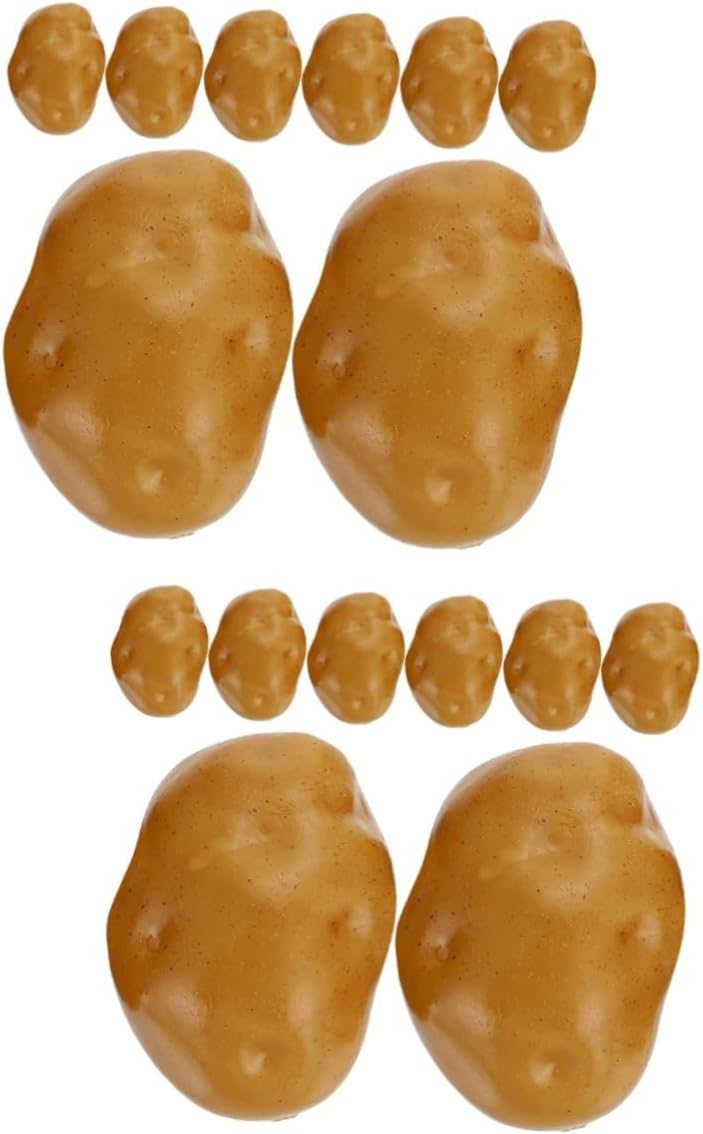 16pcs Realistic Foam Potato Models for Home Kitchen and Photography