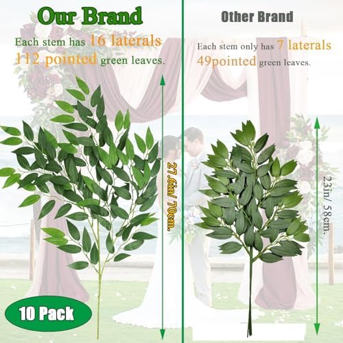 Artificial Italian Ruscus Greenery Stems 10 Pack