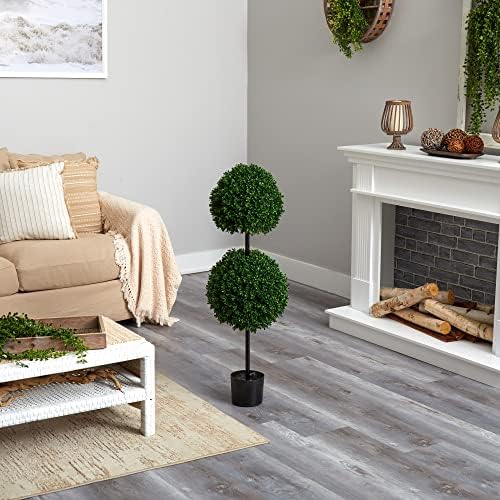 Nearly Natural 35ft Boxwood Double Ball Artificial Topiary Tree