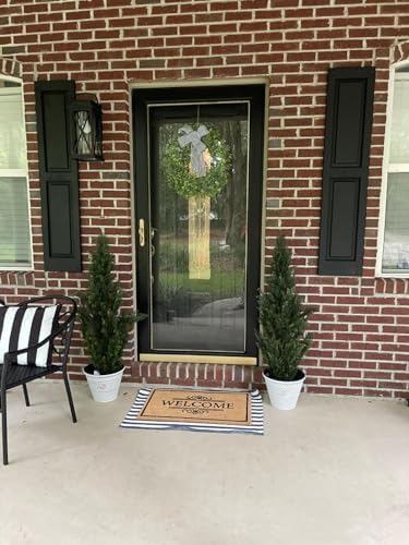 Pre Potted Artificial Cedar Topiary Trees Pack of 2