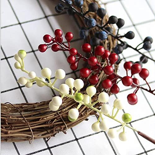 Artificial Burgundy Berries with Stems 20 pcs 12 Each