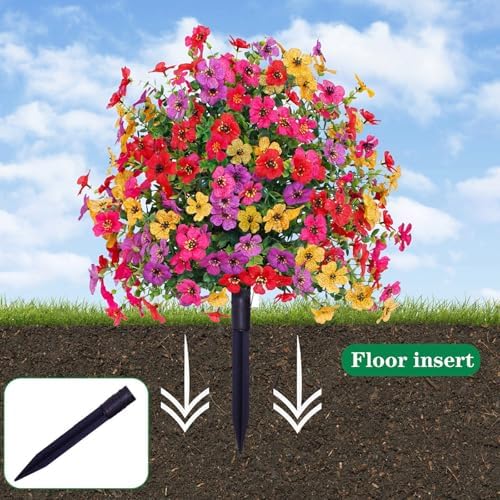 236in Artificial Violet Topiary Tree with Ground Spikes 1