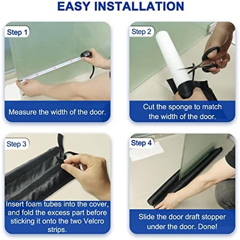 Bestong Adjustable Under Door Draft Stopper 32 Inch