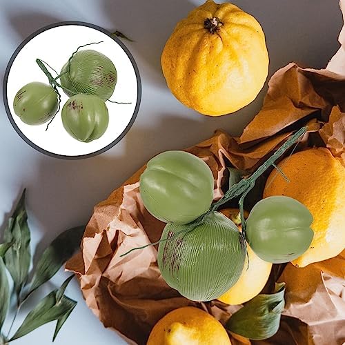 HOMSFOU Artificial Coconut Fake Fruit Decorations