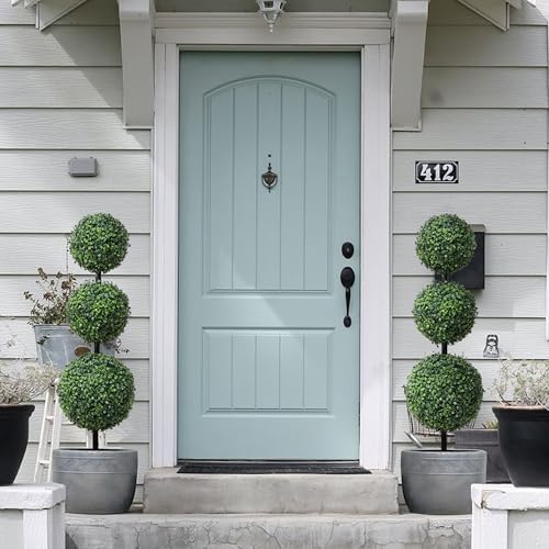Momoplant Artificial Topiary Triple Ball Boxwood Trees 33ft Outdoor 40inch