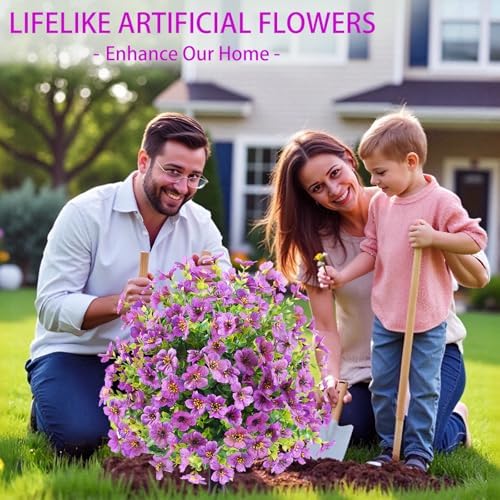 BELIFI Artificial Topiary Ball Tree with Ground Spike 2 Pcs Purple
