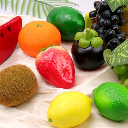 11 Pack Plastic Artificial Fruits for Home Decor