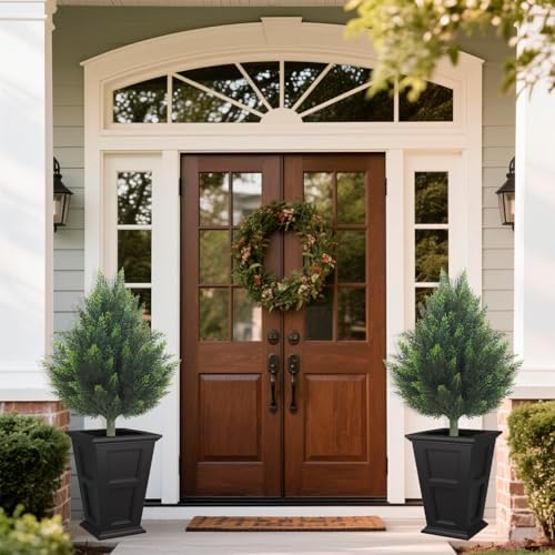 Rs Ceder Artificial Topiary Cedar Tree 32 Inch 2 Pack