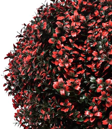 Set of 2 Artificial Topiary Boxwood Trees 245 Tall