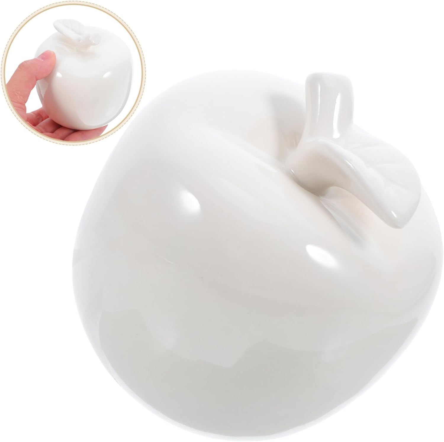 Luxshiny 1pc Chic Ceramic Christmas Apple Ornament