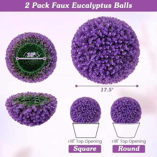 Goplus 175 Inch Artificial Topiary Balls Set of 2