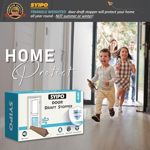 SYIPO Triangle Door Draft Stopper 354 Inches Brown