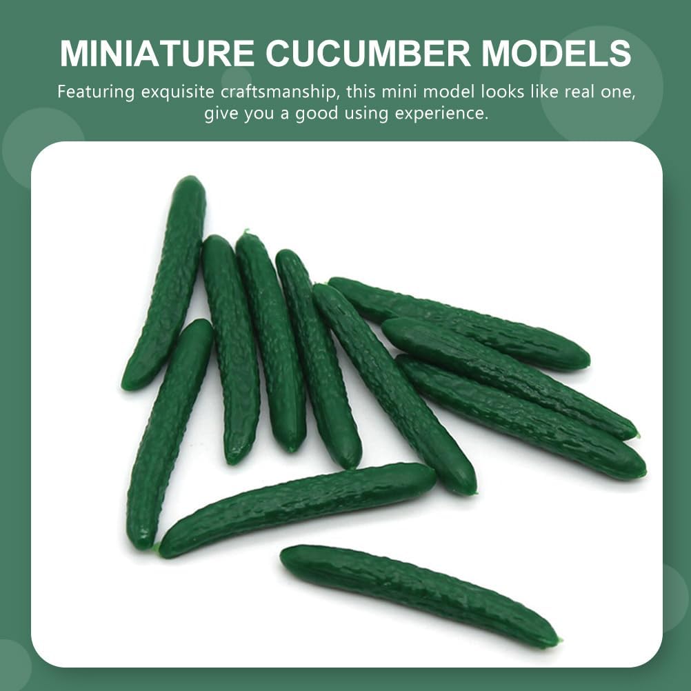 20Pcs Miniature Cucumber Models for Dollhouse Decor