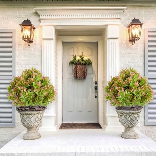 236 Inch Artificial Topiary Ball Tree with Spike Set of 2